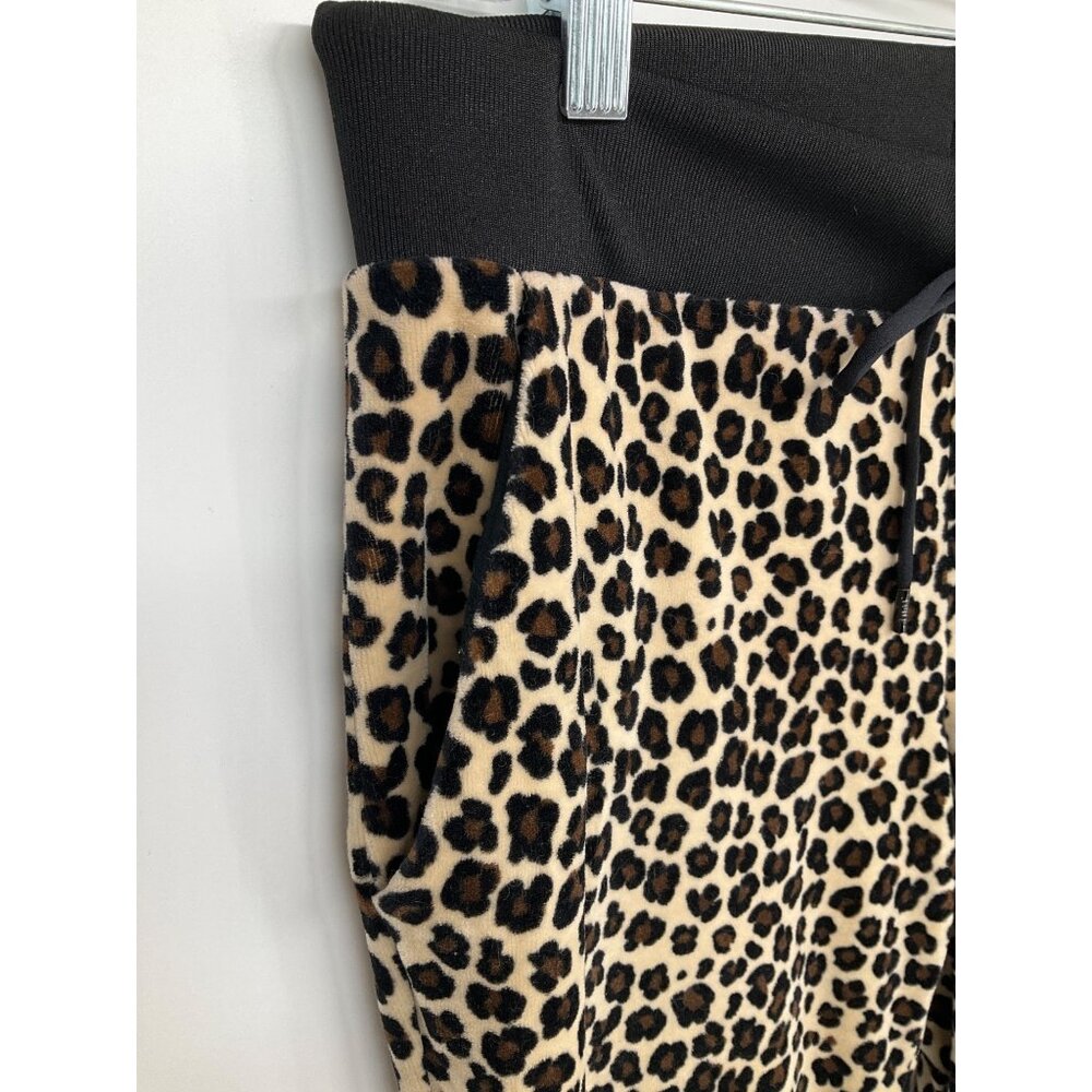 Juicy Couture size Medium Leopard Cheetah sweatpants Black Brown - Picture 4 of 8